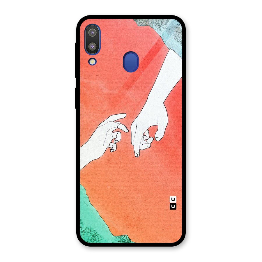 Hand Paint Drawing Glass Back Case for Galaxy M20