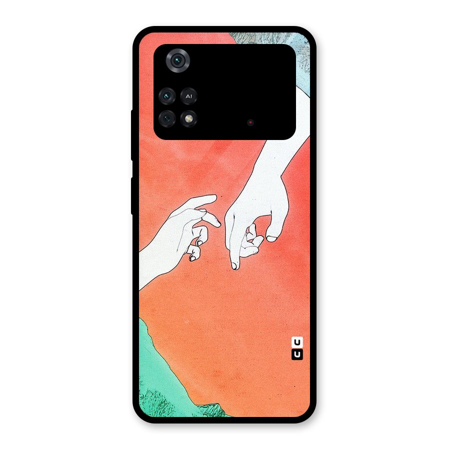 Hand Paint Drawing Glass Back Case for Poco M4 Pro 4G
