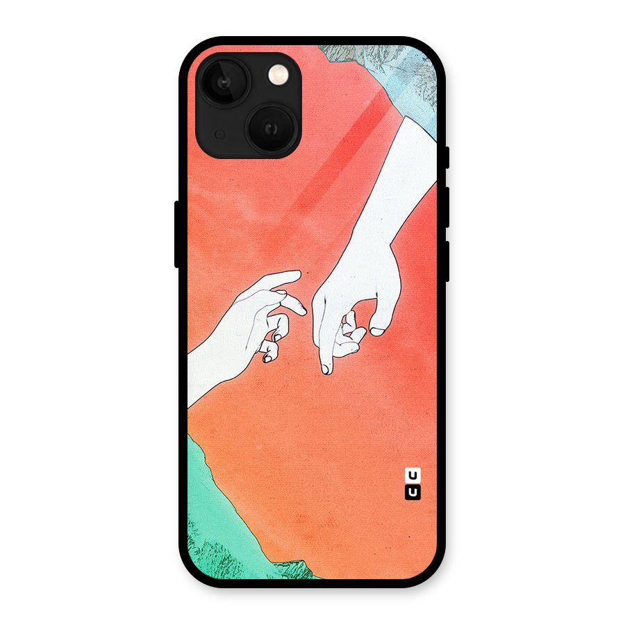 Hand Paint Drawing Glass Back Case for iPhone 13