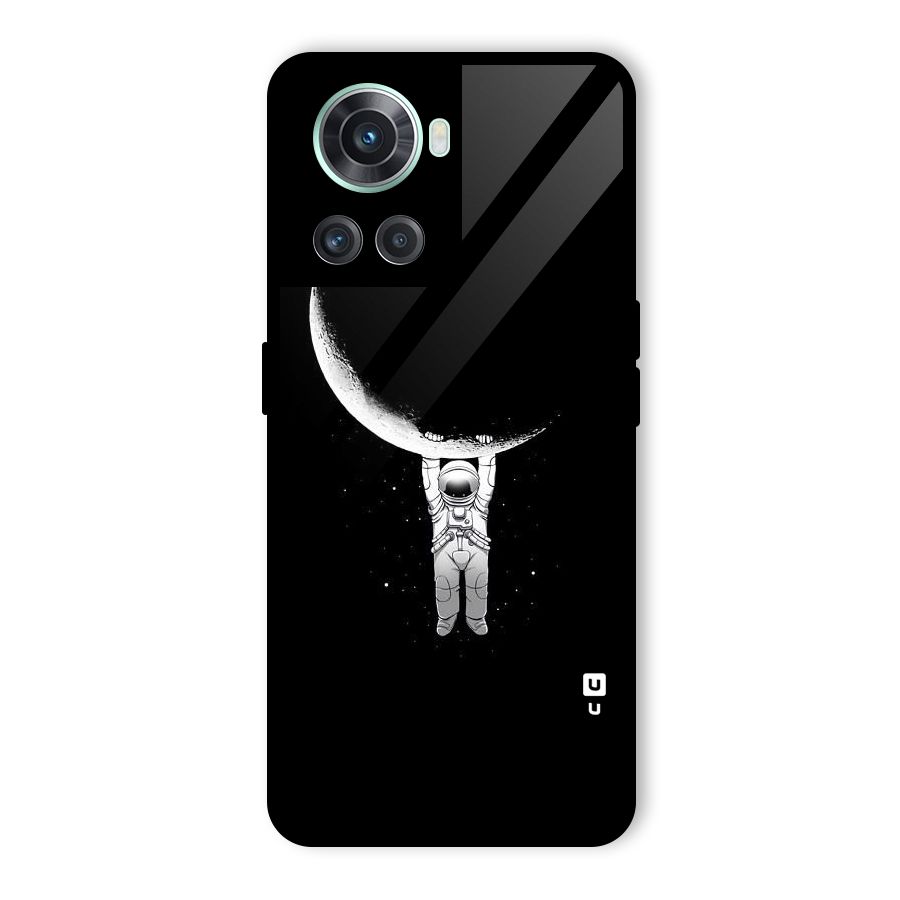 Hanging Astronaut Glass Back Case for OnePlus 10R