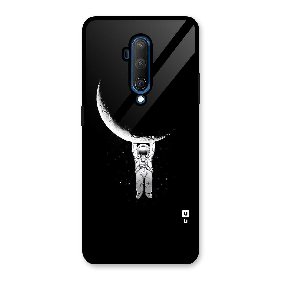 Hanging Astronaut Glass Back Case for OnePlus 7T Pro