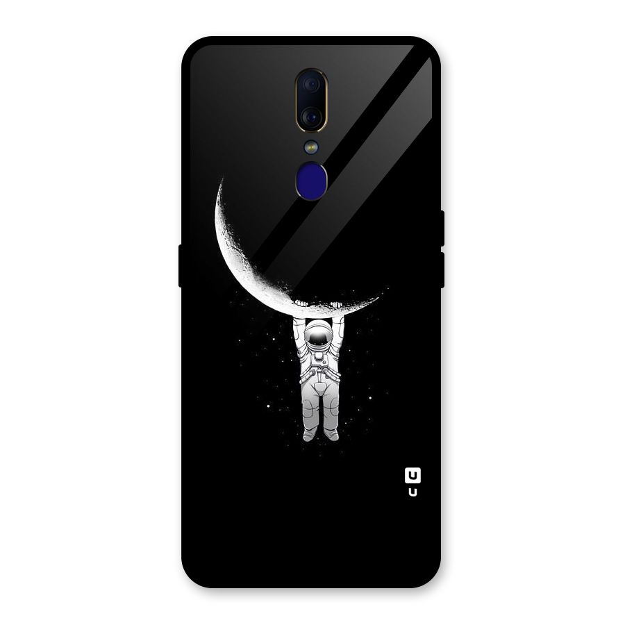 Hanging Astronaut Glass Back Case for Oppo F11