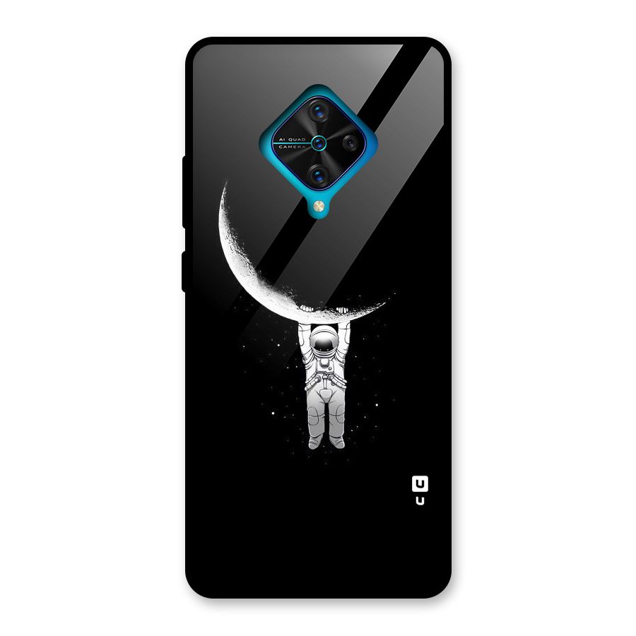Hanging Astronaut Glass Back Case for Vivo S1 Pro