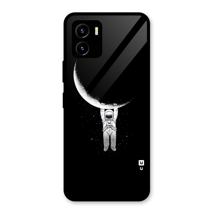 Hanging Astronaut Glass Back Case for Vivo Y15s