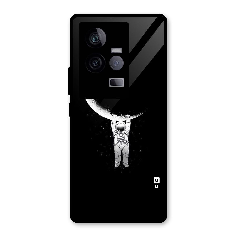Hanging Astronaut Glass Back Case for Vivo iQOO 11 5G