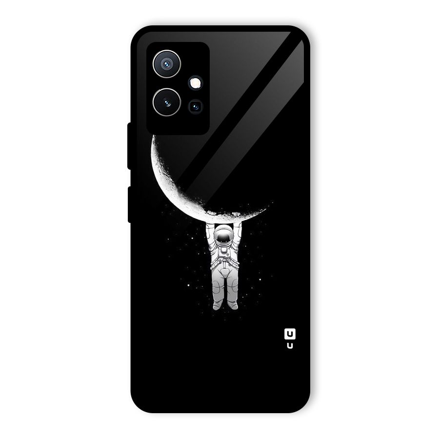 Hanging Astronaut Glass Back Case for Vivo iQOO Z6