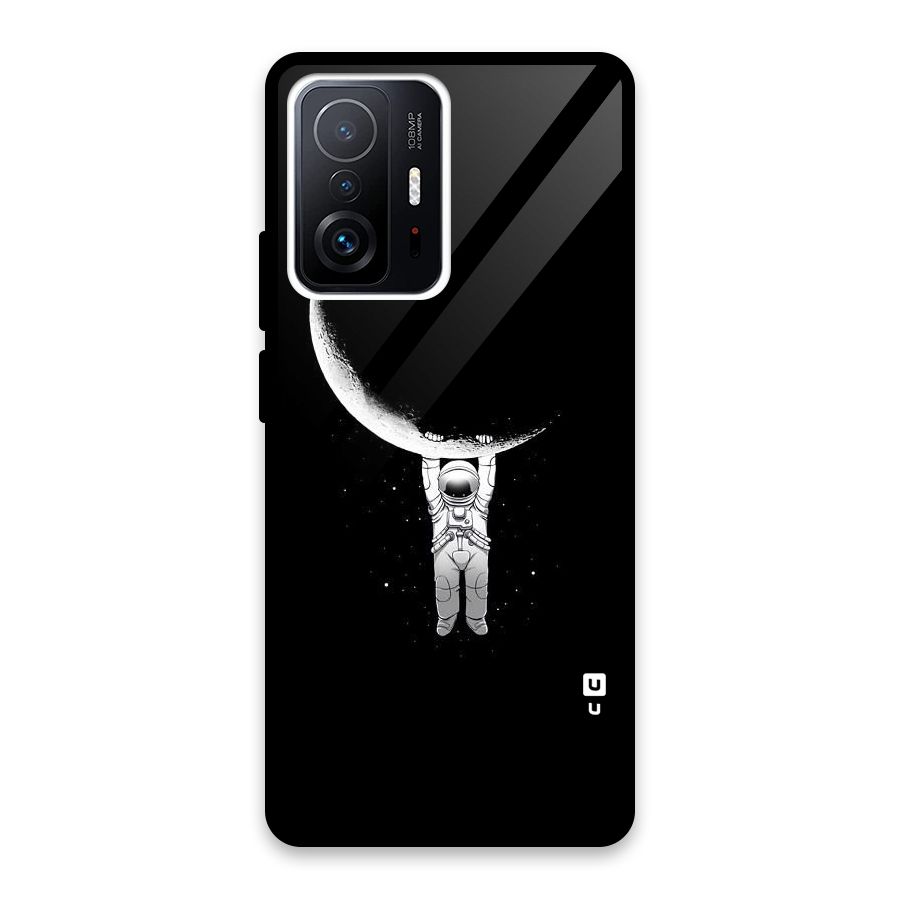 Hanging Astronaut Glass Back Case for Xiaomi 11T Pro