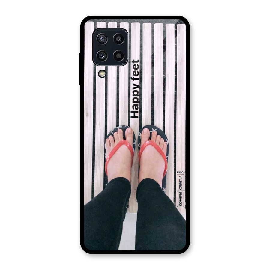 Happy Feet Glass Back Case for Galaxy M32