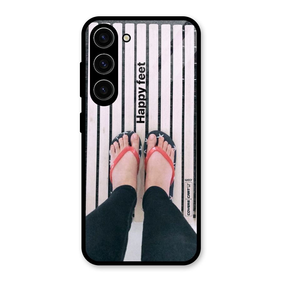 Happy Feet Glass Back Case for Galaxy S23