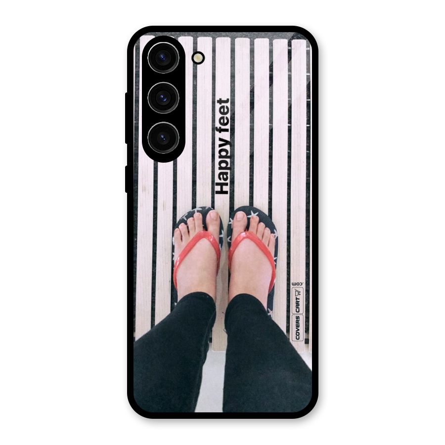 Happy Feet Glass Back Case for Galaxy S23 Plus