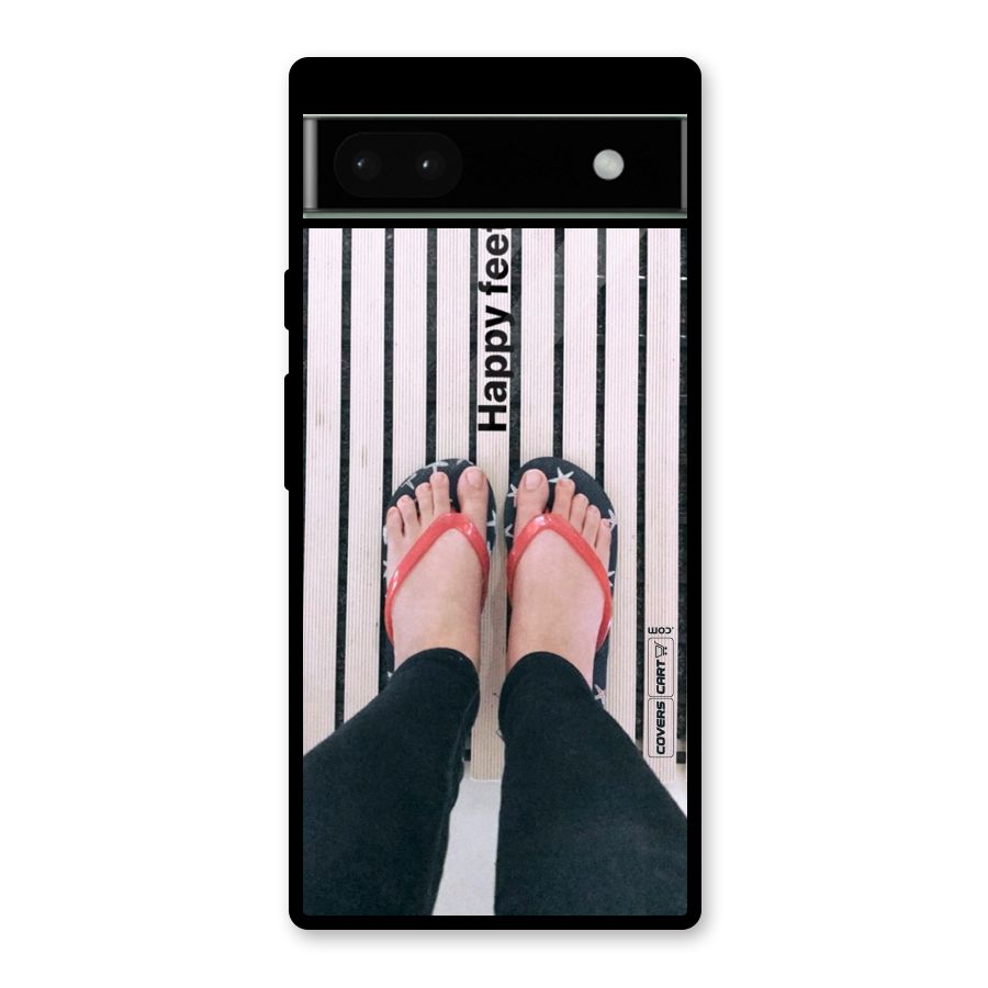 Happy Feet Glass Back Case for Google Pixel 6a