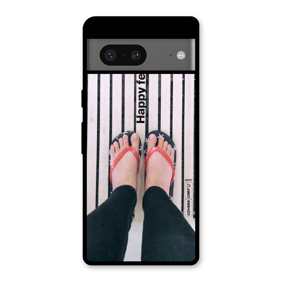 Happy Feet Glass Back Case for Google Pixel 7