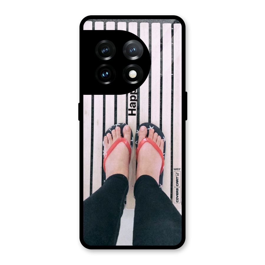 Happy Feet Glass Back Case for OnePlus 11