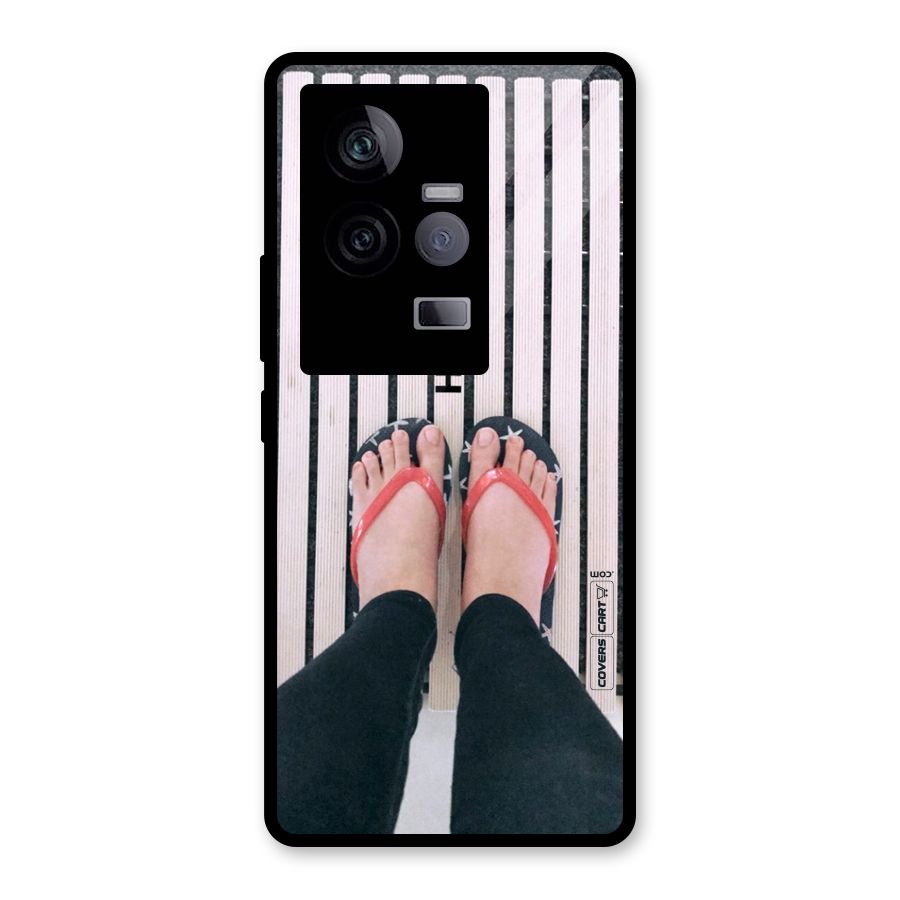 Happy Feet Glass Back Case for Vivo iQOO 11 5G