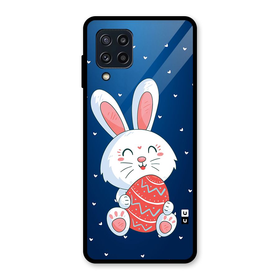 Happy Festive Bunny Glass Back Case for Galaxy M32