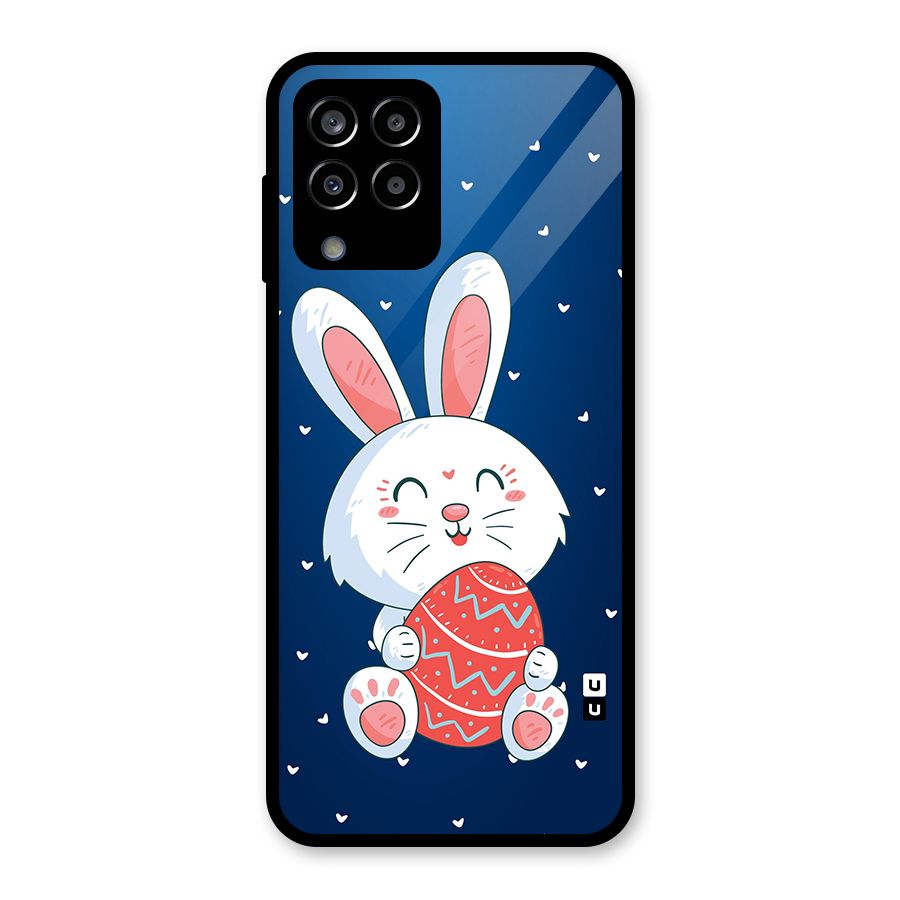 Happy Festive Bunny Glass Back Case for Galaxy M33