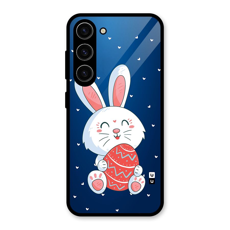 Happy Festive Bunny Glass Back Case for Galaxy S23