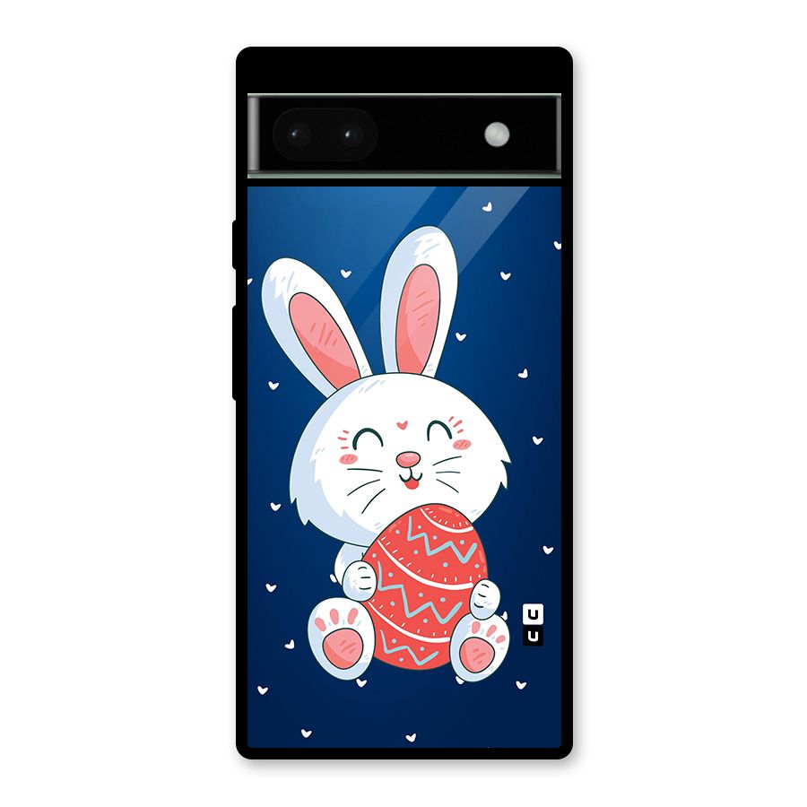 Happy Festive Bunny Glass Back Case for Google Pixel 6a