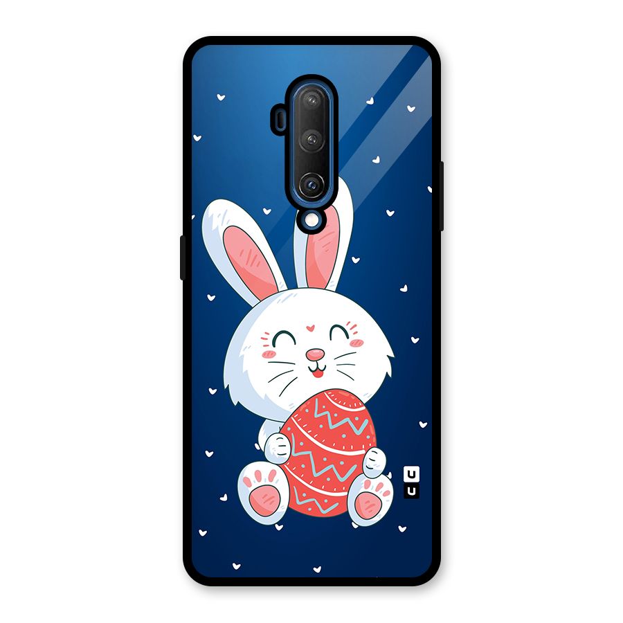Happy Festive Bunny Glass Back Case for OnePlus 7T Pro