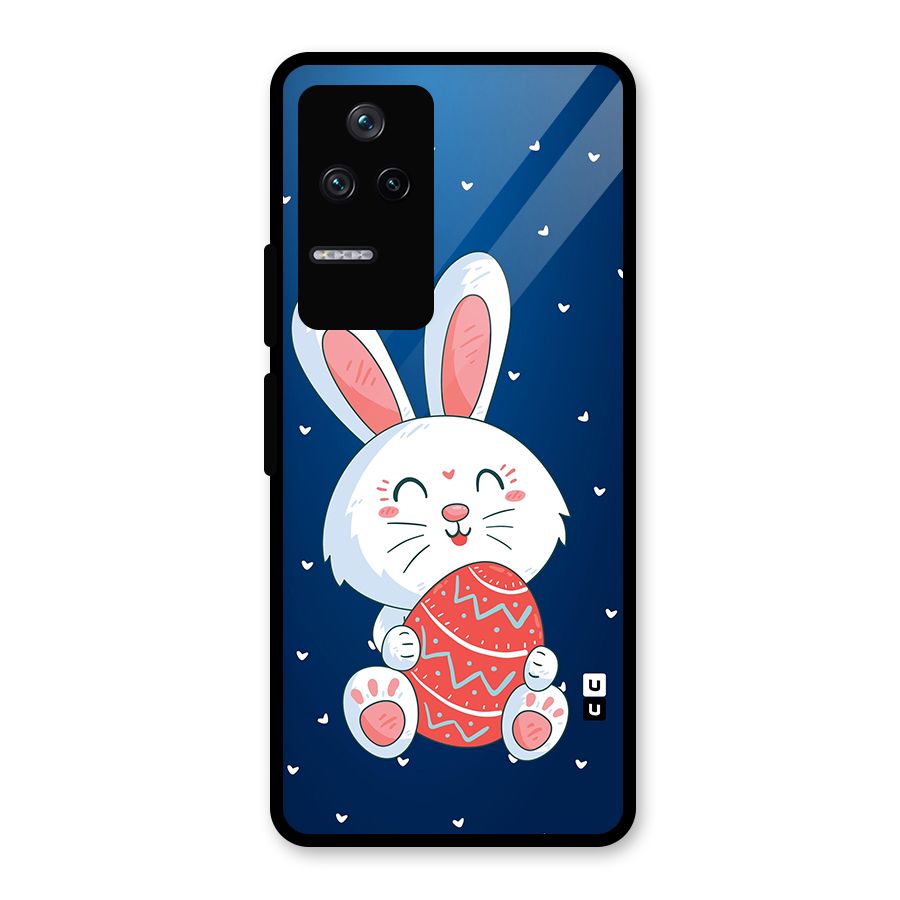 Happy Festive Bunny Glass Back Case for Poco F4 5G