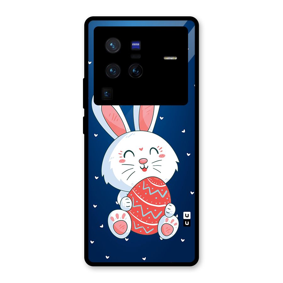 Happy Festive Bunny Glass Back Case for Vivo X80 Pro