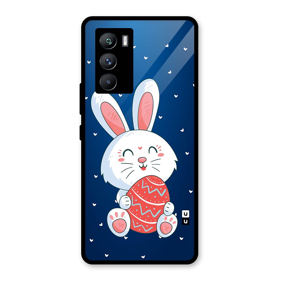 Happy Festive Bunny Glass Back Case for Vivo iQOO 9 SE