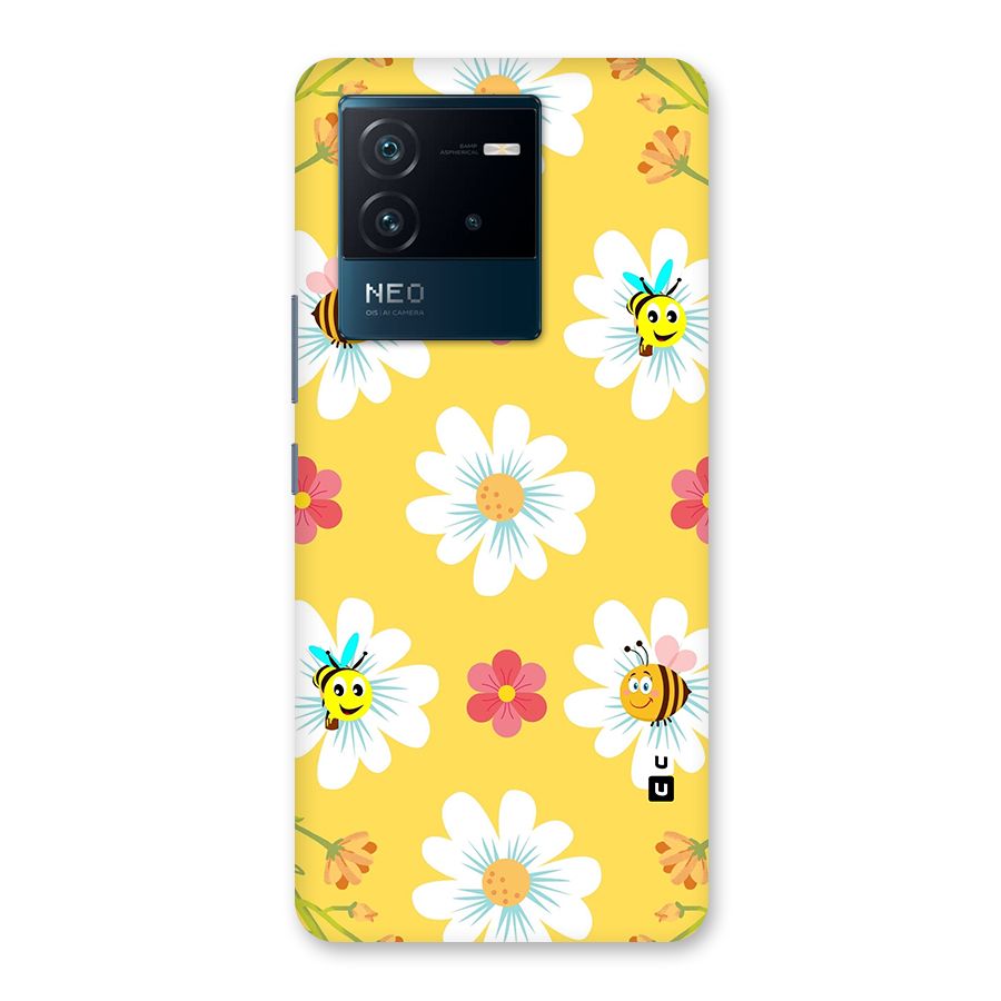 Happy Flowers Back Case for Vivo iQOO Neo 6 5G