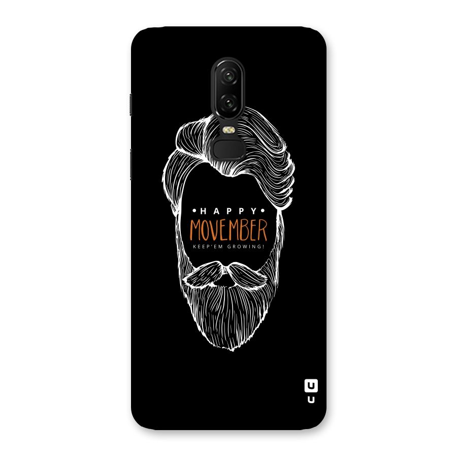 Happy Movember Black Back Case for OnePlus 6