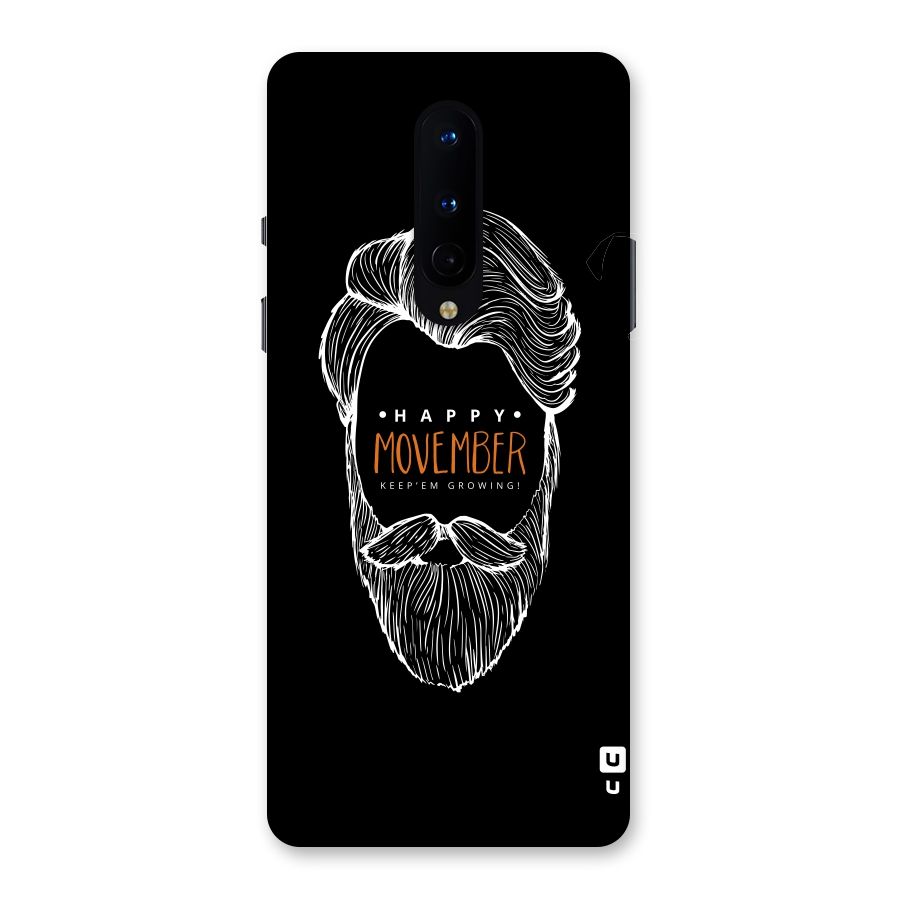 Happy Movember Black Back Case for OnePlus 8