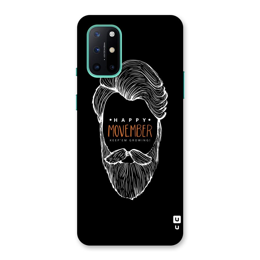 Happy Movember Black Back Case for OnePlus 8T