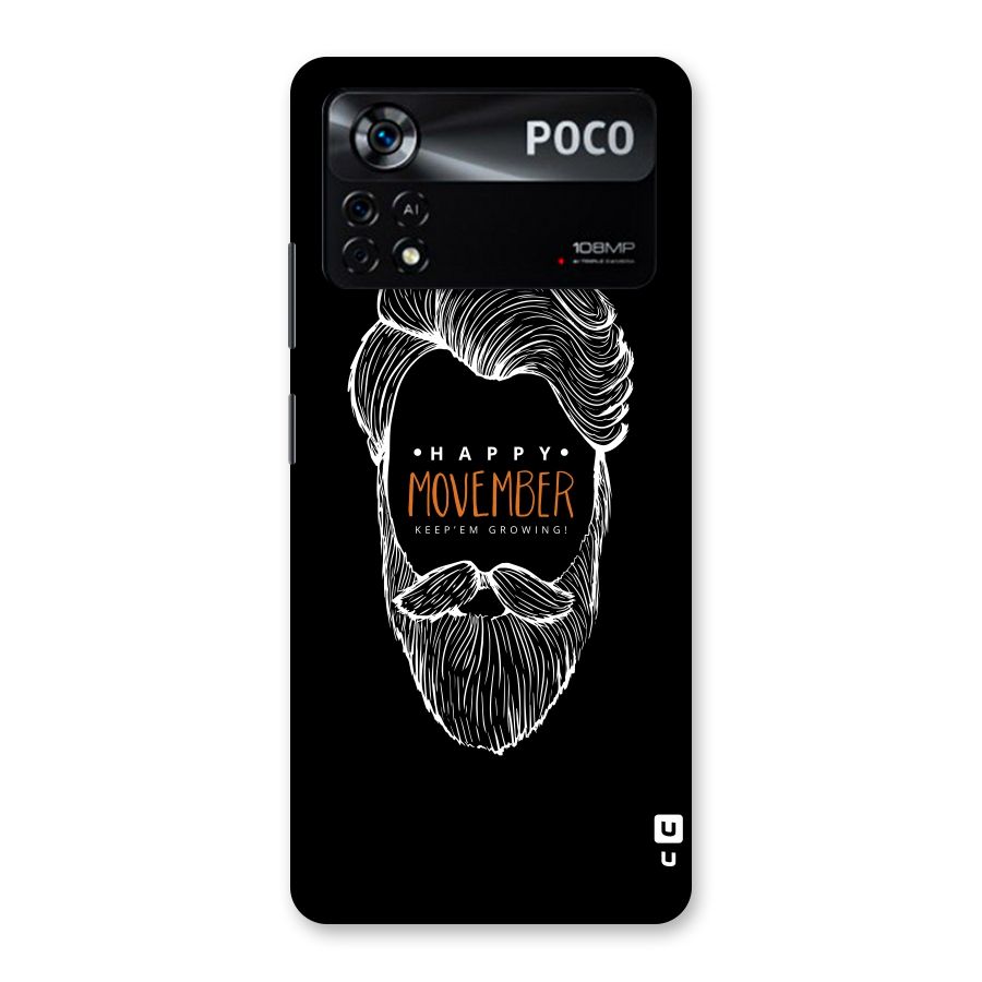 Happy Movember Black Back Case for Poco X4 Pro 5G