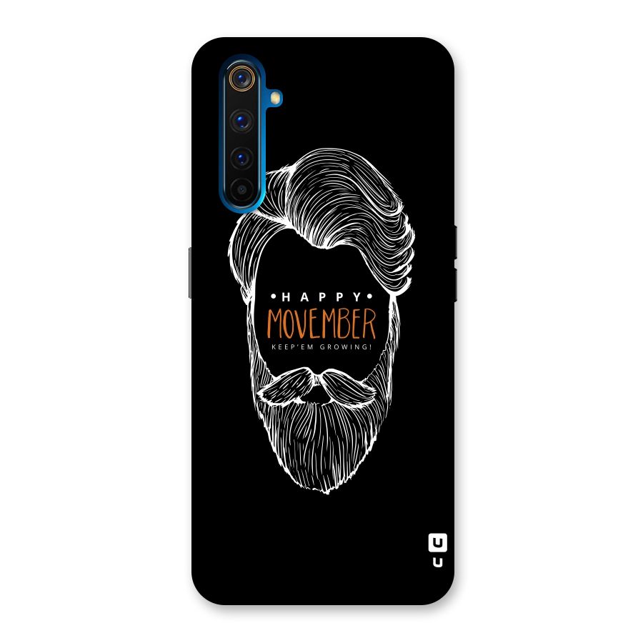 Happy Movember Black Back Case for Realme 6 Pro