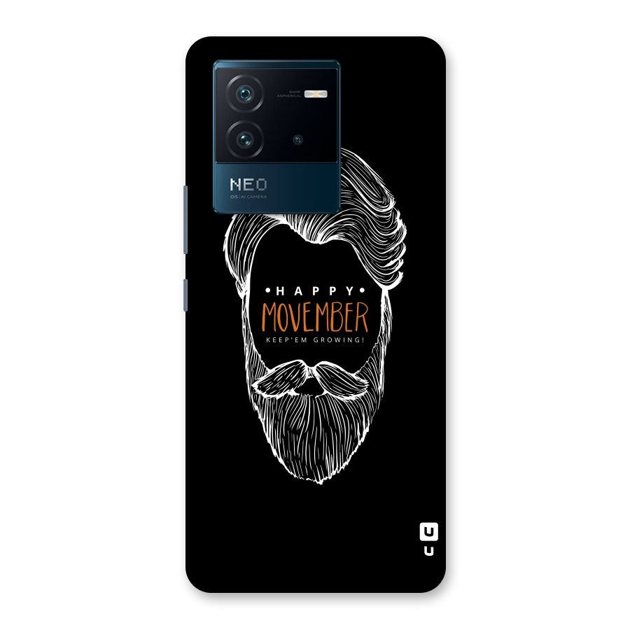 Happy Movember Black Back Case for Vivo iQOO Neo 6 5G