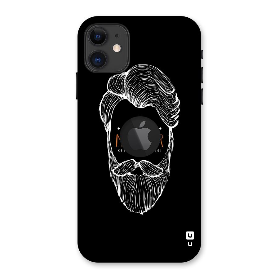 Happy Movember Black Back Case for iPhone 11 Logo Cut