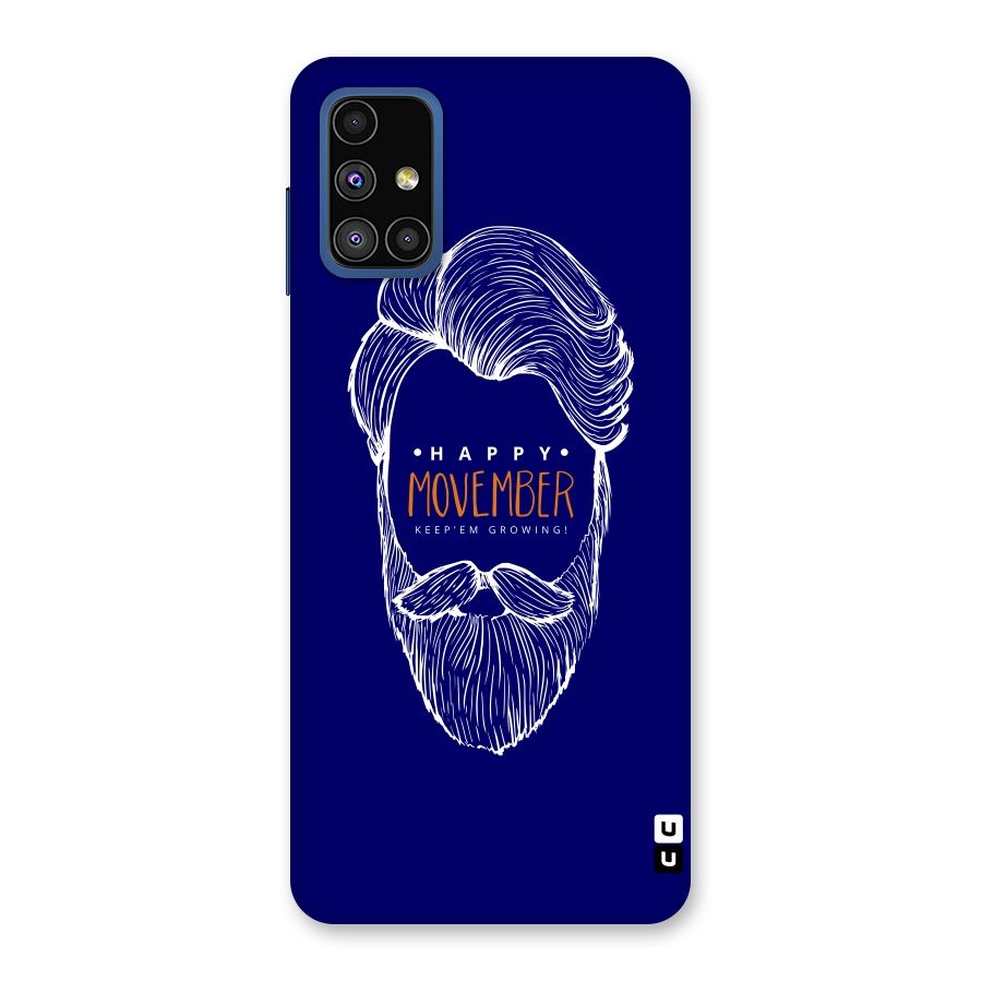 Happy Movember Blue Back Case for Galaxy M51