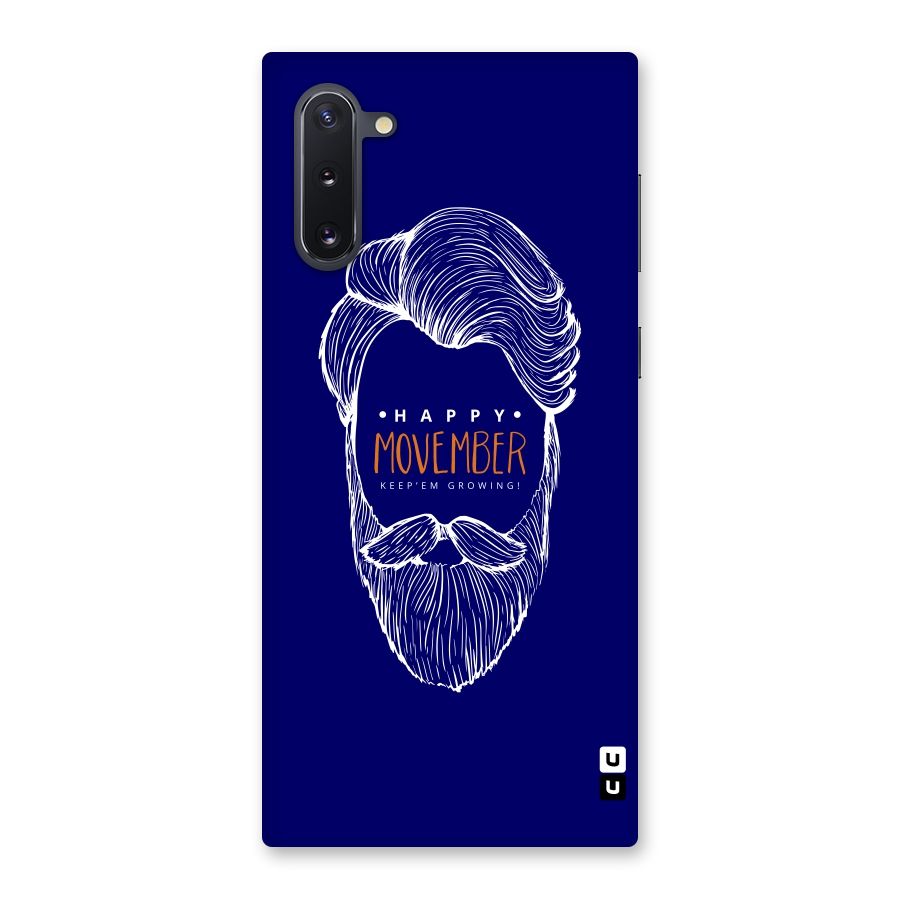 Happy Movember Blue Back Case for Galaxy Note 10