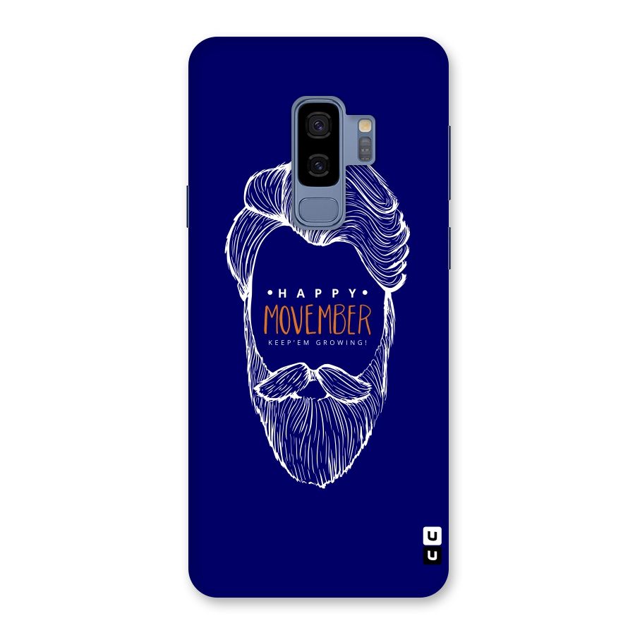 Happy Movember Blue Back Case for Galaxy S9 Plus