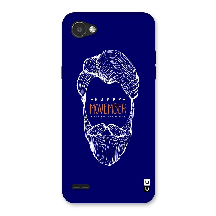 Happy Movember Blue Back Case for LG Q6