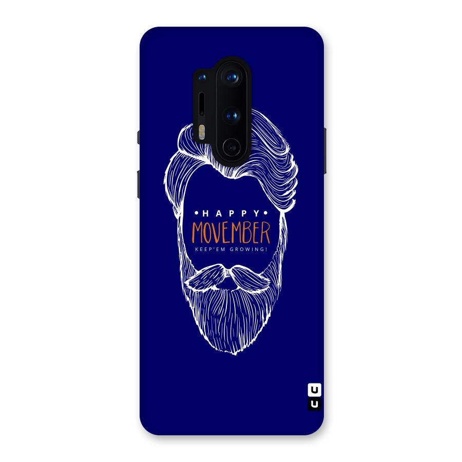 Happy Movember Blue Back Case for OnePlus 8 Pro