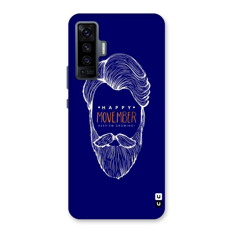 Happy Movember Blue Back Case for Vivo X50