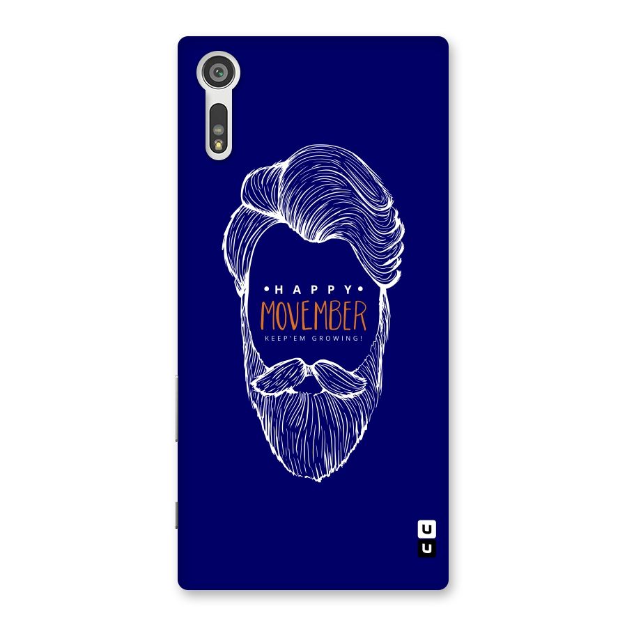 Happy Movember Blue Back Case for Xperia XZ