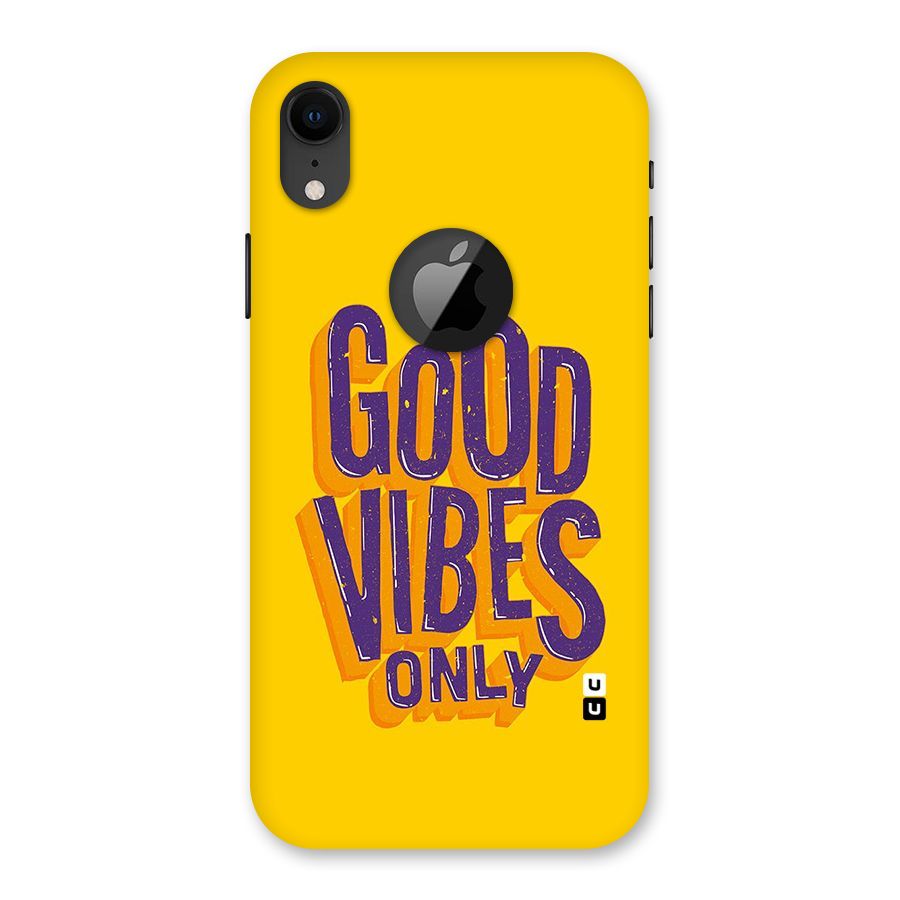 Happy Vibes Only Back Case for iPhone XR Logo Cut