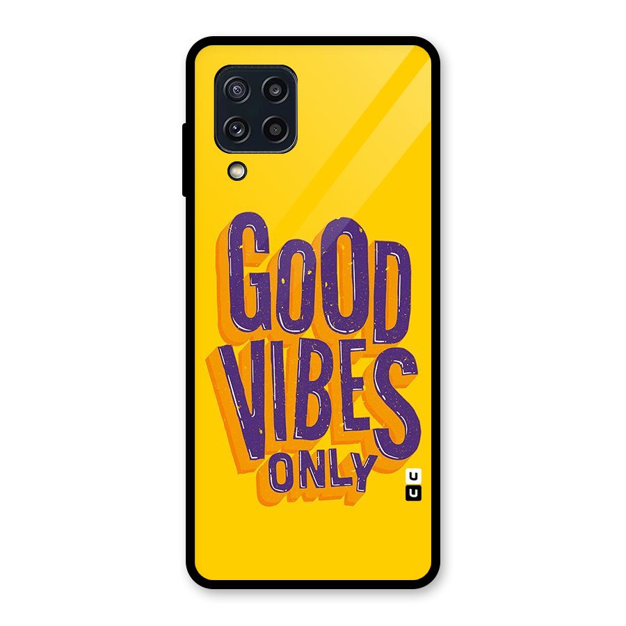 Happy Vibes Only Glass Back Case for Galaxy M32