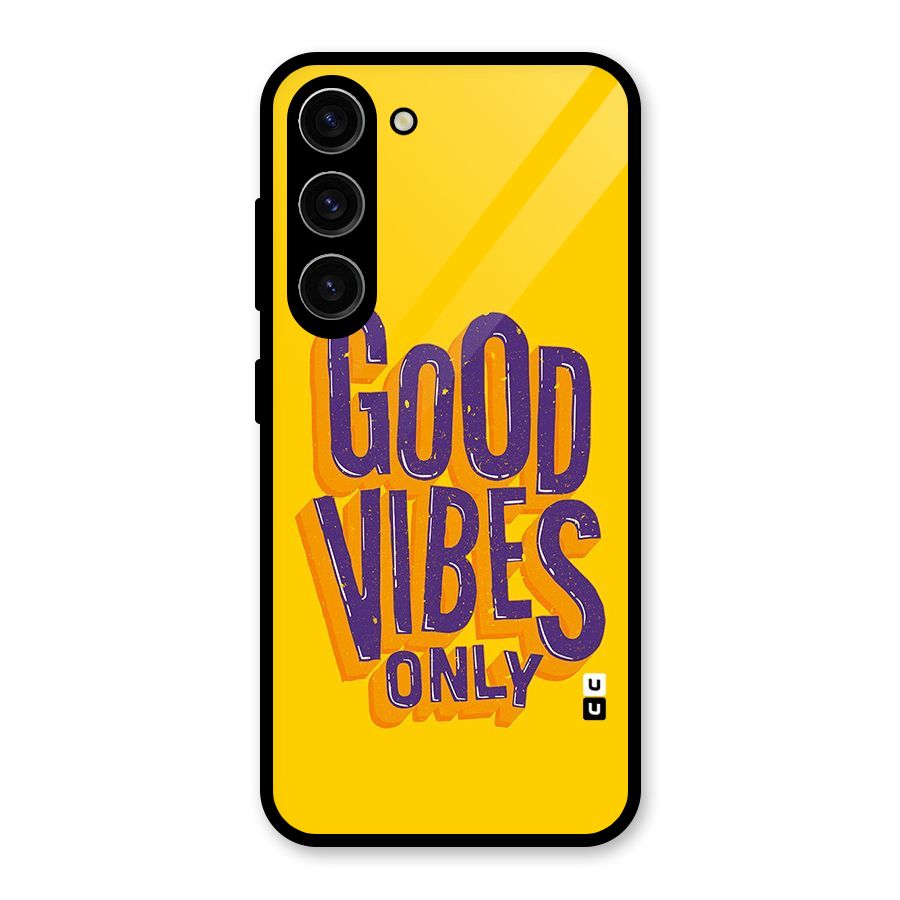 Happy Vibes Only Glass Back Case for Galaxy S23