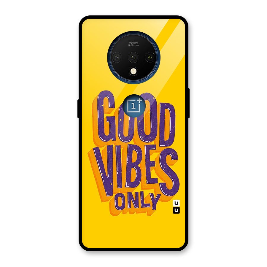 Happy Vibes Only Glass Back Case for OnePlus 7T