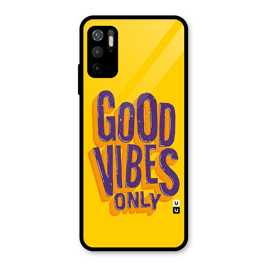Happy Vibes Only Glass Back Case for Poco M3 Pro 5G