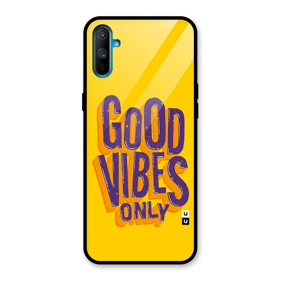 Happy Vibes Only Glass Back Case for Realme C3