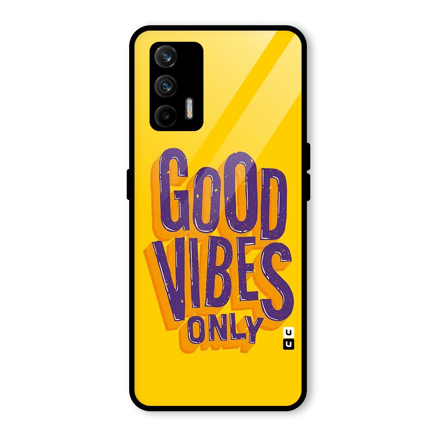 Happy Vibes Only Glass Back Case for Realme X7 Max