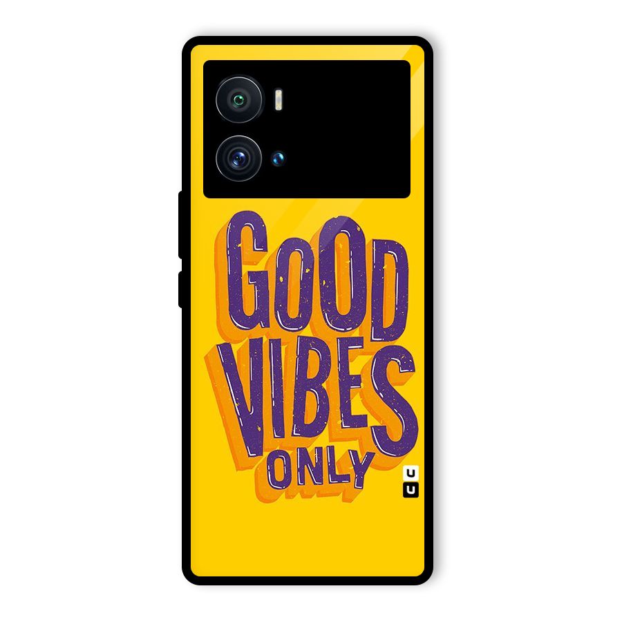 Happy Vibes Only Glass Back Case for Vivo iQOO 9 Pro