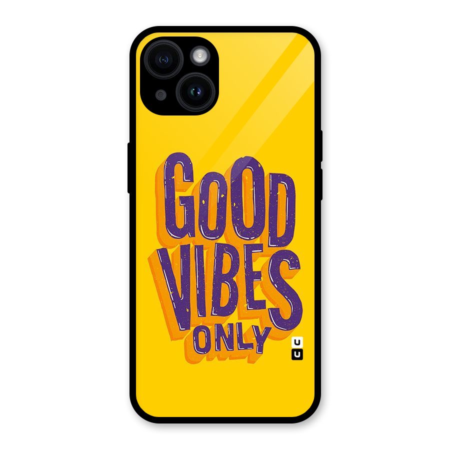 Happy Vibes Only Glass Back Case for iPhone 14